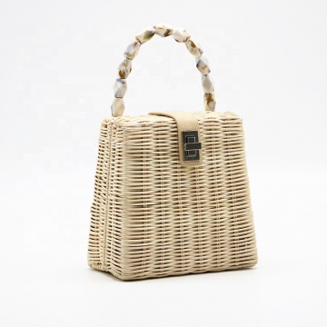 Rattan bag summer beach handbag women fashion handmade handbag shoulder body straw new fashion