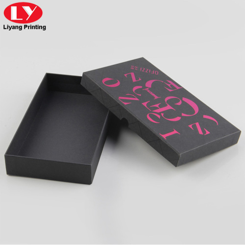 Top and Base Matte Black Cellphone Box