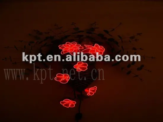 christmas artificial glowing flower with 2.0mm el wire
