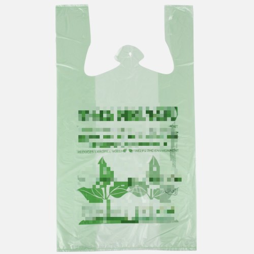 Customized Cartoon Transparent Plastic Tote Bags Small Vest Bag with Logo Print