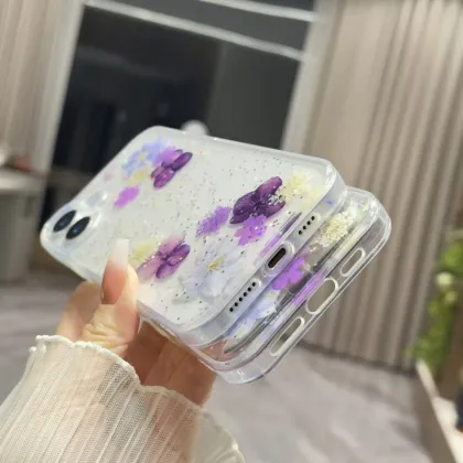 Iphone 16 Plus Purple Eternal Flower Dried Flower Real Flower Phone Case