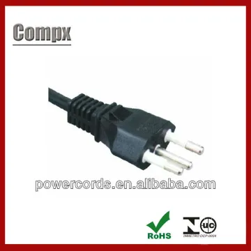 10/12/16A 250V brazil uc power cord