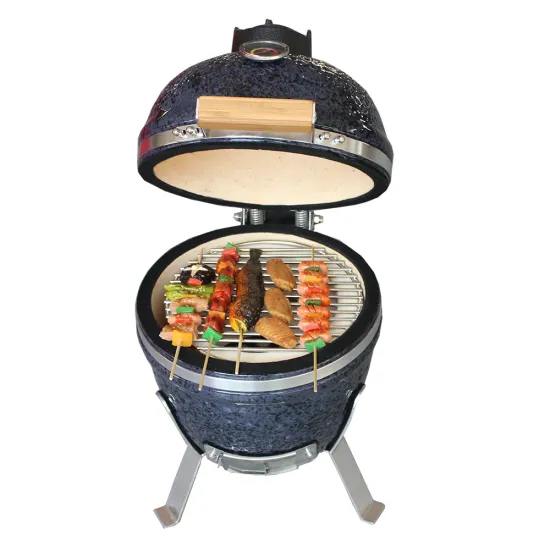 China Auplex Mini Steel Ceramic BBQ Oven Grill 13 Inch Kamado For Garden