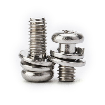 Hot Sale M4x20mm 304 Stainless Steel Cross Recessed Pan Head Screws & Plain Washers Assemblies - GB 9074.1