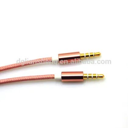 Audio optical fiber cable braided audio cable metal plug
