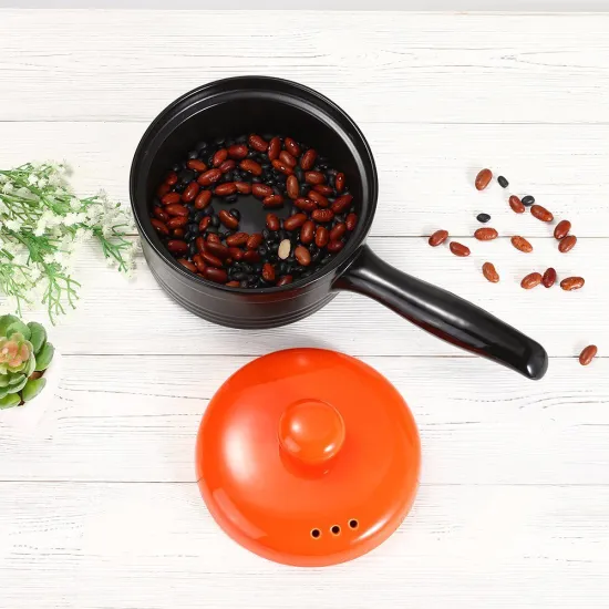 Yiwu Fashion Design Orange Milk Pot with Long Handle