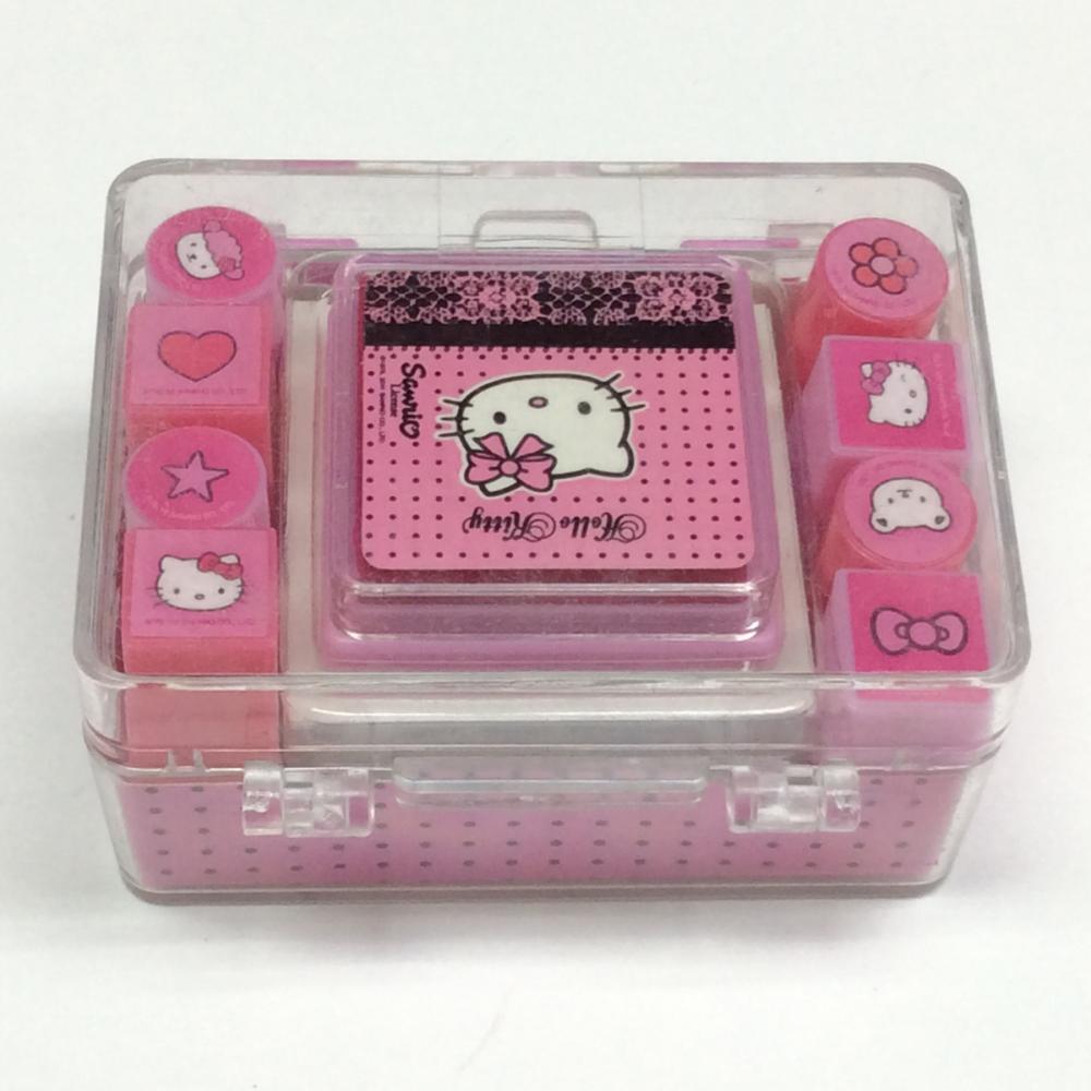 Plastic cartoon portable children's stamp