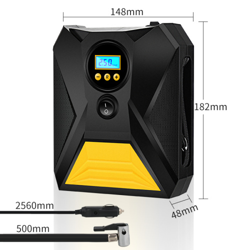 ડીસી 12 વી ડિજિટલ એર કોમ્પ્રેસર માટે કાર Auto ટો પમ્પ પોર્ટેબલ ટાયર ઇન્ફ્લેટર એલઇડી લાઇટ સાથે