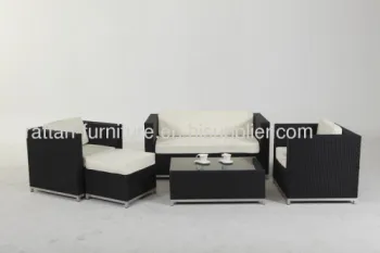 Contemperary Durable Alu Frame Pe Rattan/wicker Patio Beach Sofa Set 