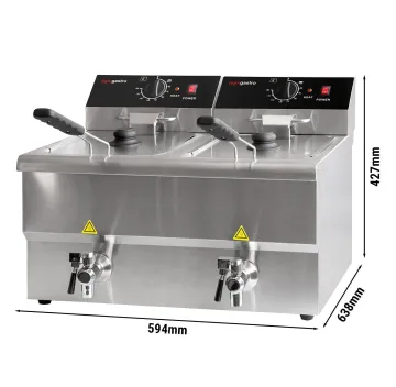 Commercial Stainless Steel Double Tank Electric Potato Chips Potato Deep Fryer Efmh8+8