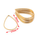 10pcs/lot Stainless Steel Gold Tone 25X18mm Moon Links Connectors Jewelry Accessories for Earring Making