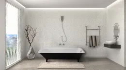 Freestanding Pure Acrylic Black Bathub with feet