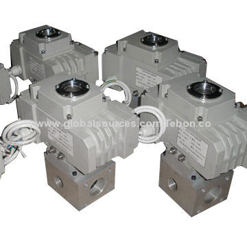 Electric three-way ball valves