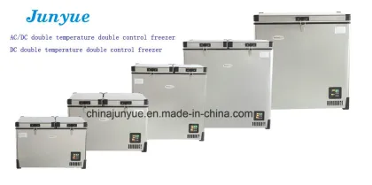 DC Horizontal Freezer Horizontal Refrigerator Portable Refrigerator Freezer Camping Fridge Freezer Stainless Steel Fridge