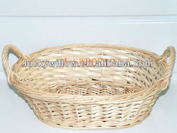 Split willow food basket with handle & willow bread basket