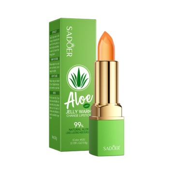 Aloe Vera Jelly Moisturizing Makeup Lipstick: Shiny and Long-Lasting
