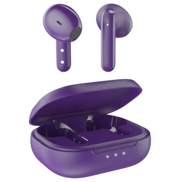 China Factory Wholesale Touch Control TWS Wireless Purple Headphones Earbuds
