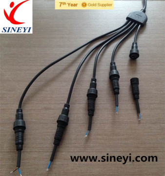 1 input to 5 outputs Wire Spliiter LED lights Y Connector