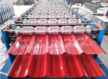 Trapezoid+Glazed Tile Double layer machine