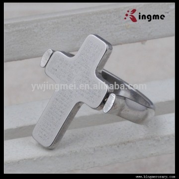 Prayer words Cross Finger Rosary Ring