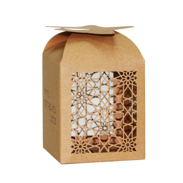 Caixa de doces de bolo de doces de favor de casamento de corte a laser