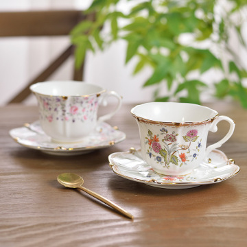 European Exquisite Vintage Ceramic Coffee Cup and Dish Set - 200ml Luxury Afternoon Tea Set Wholesale