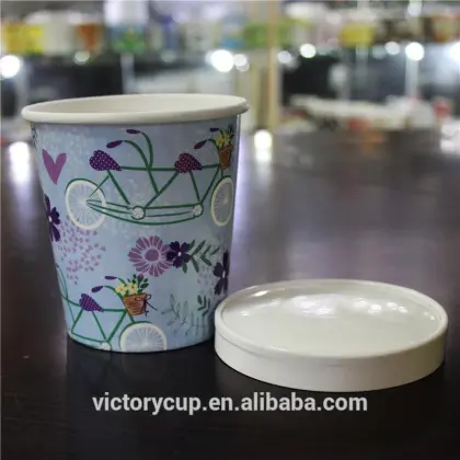 new good looking 500ml disposable paper soup cup and good quality cheap soup paper cup