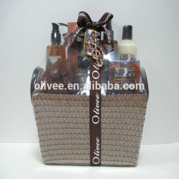 Hot selling wheat basket body care set