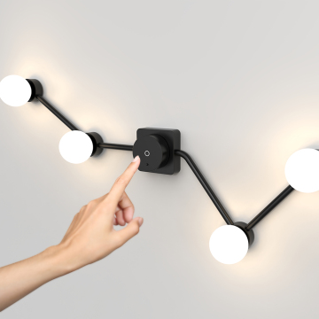 Rechargeable Type-C Removable Battery Wall Light for Hotel Living Room, 4000mAh Cordless