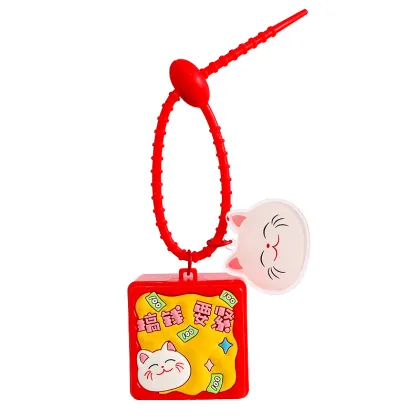 Creative Wooden Fish Keychain PVC Decompression Pendant