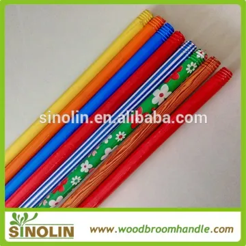 SINOLIN Hot Sales flower PVC coated wooden broom handles /Wooden sticks