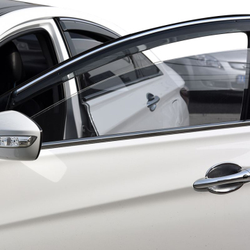 Verchromte matte schwarze Autofenster Visiere für 4 Türwagen