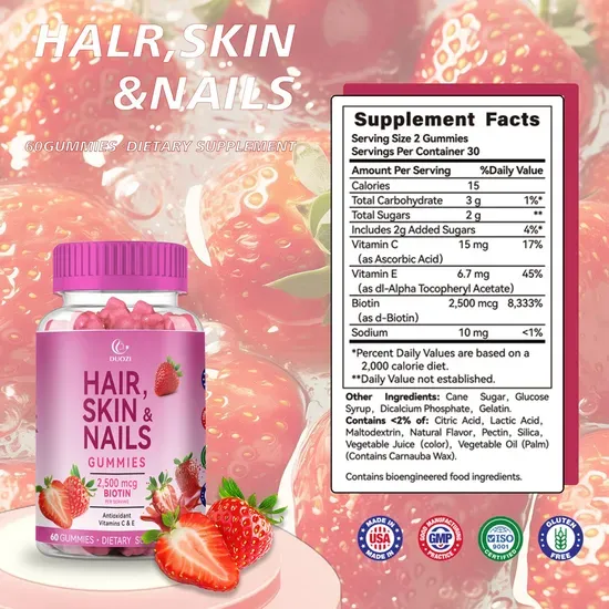 OEM Gummy Candy Vitamins for Adult Beauty Support