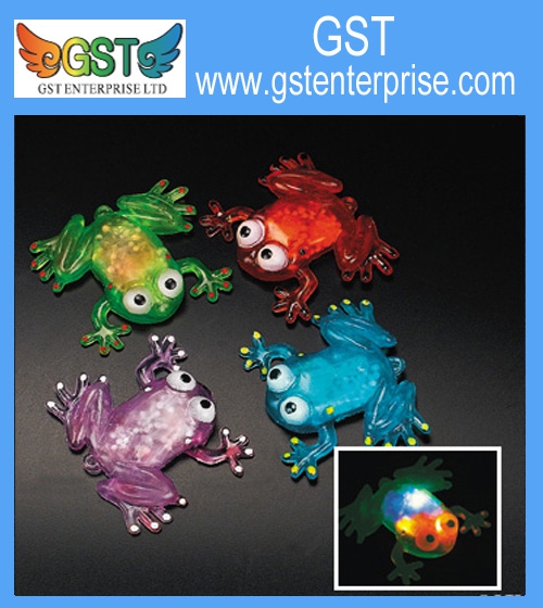 Flashing Squishy Sticky Frogs 3 Inches, High Quality Flashing
