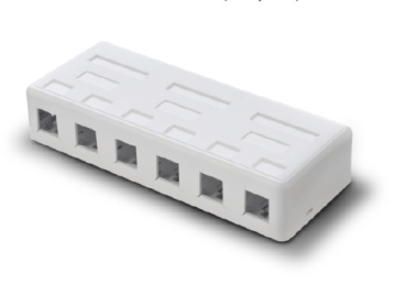 six port Cat5e Surface mount box surface mount outlet box for UTP keystone jack utp cat 5e