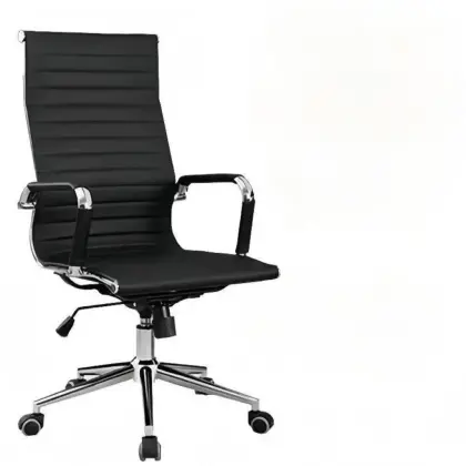 Modern High-Back Ribbed Office Chair