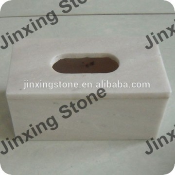 Stone Paper Tissue Box White Marble Napkin Holder Toilet Paper Holder