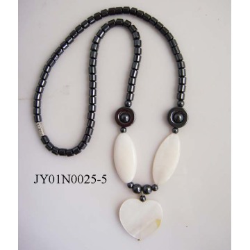 Hematite pearl Shell Necklace