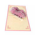 Tarjeta emergente de flor de cerezo 3D