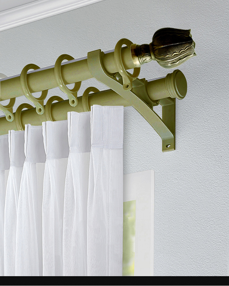 Rosebud shape hardware Curtain Rods