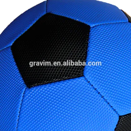 custom blue color soft touch soccer ball/PVC soft touch soccer ball/soft touch football