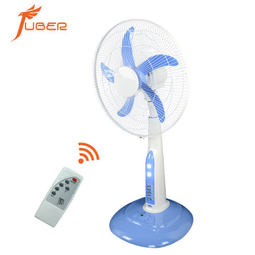 16-18 Inch Rechargeable AC DC Pedestal Fan with LED Light