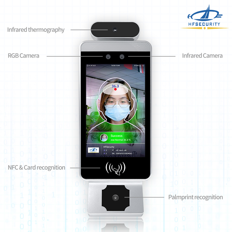 8inch Palm Face Reconnaissance Dispositif de contrôle d'accès biométrique