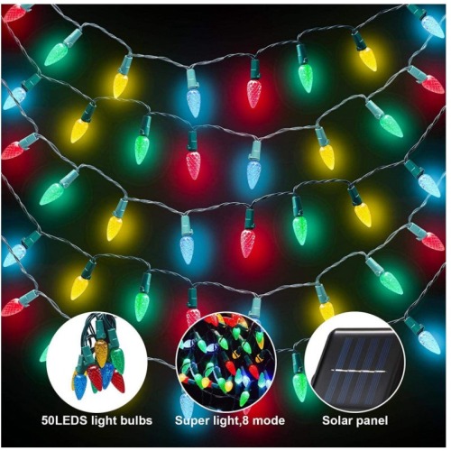 C6 C3 Strawberry Solar Christmas Lights