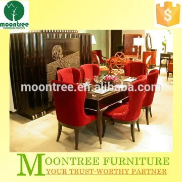 MDR-1301 Top Quality Ebony Dining Table & Dining Chair Italian Style Dining Room Furniture
