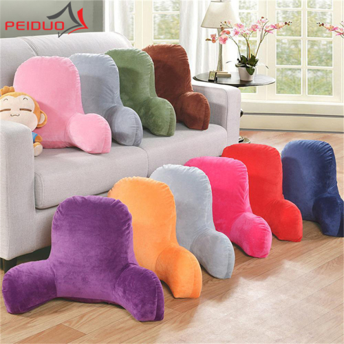 PEIDUO Plush Big Backrest Reading Rest Pillow Home Lumbar Support Chair Cushion with Arms Sofa Cushion Back Pillow Bed