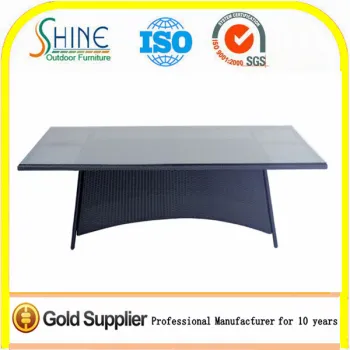 TB002 Outdoor furniture wholesale Foshan 2016 wicker rattan square dining table