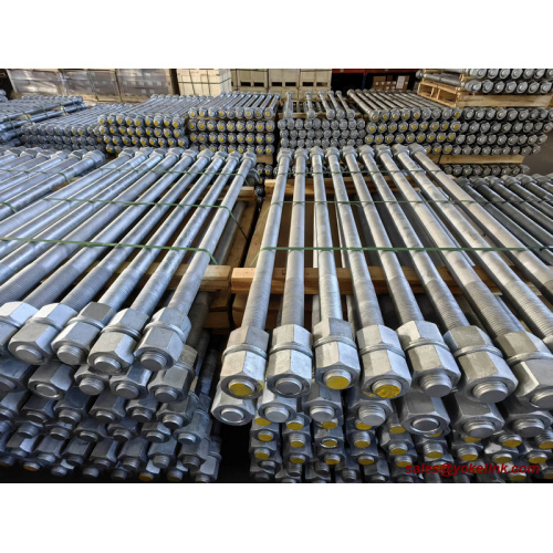 Galvanized Steel ASTM F1554 Pengikat Bolt Struktural