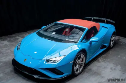 Glossy Abu Blue Car Wrapping Vinyl 1.52*18M