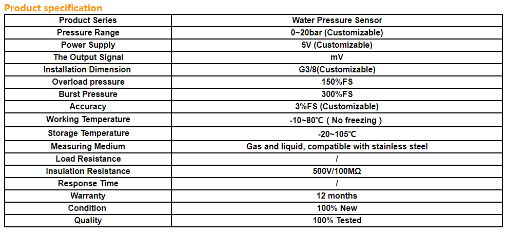 HM1904 Pressure sensor for well pump